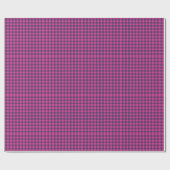 Neon Pixel Buffalo Check Roze Marineblauw Cadeaupapier (Vlak)