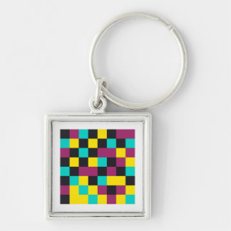 Neon Pixel Patroon Sleutelhanger