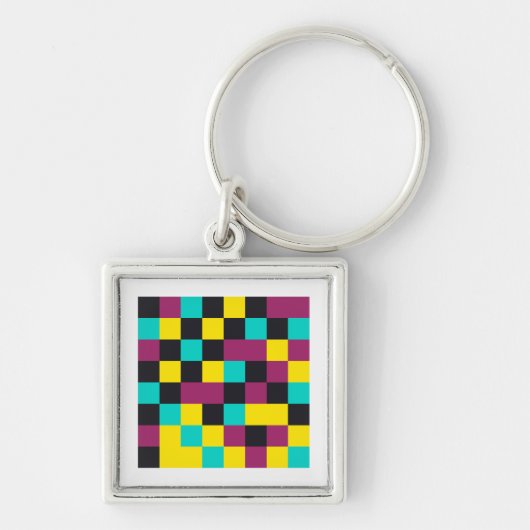Neon Pixel Patroon Sleutelhanger (Voorkant)
