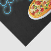 Neon Pizza Bord Tissuepapier (Detail)