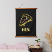 Neon Pizza Slice Hangend Wandkleed (Slaapkamer)