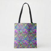 Neon plaid tote bag (Voorkant)