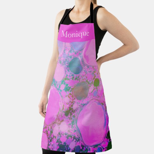 Neon Planets Vloeibare kunstolie en acryl Schort (Insitu)