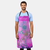 Neon Planets Vloeibare kunstolie en acryl Schort (Gedragen)