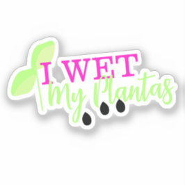 Neon Plant Ik Water Mijn Planten Sticker