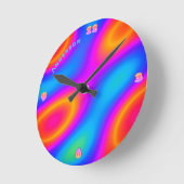 Neon Plasma Modern Psychedelic Specialized Wall Ronde Klok (Hoek)