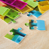 Neon Plastic bouwblokken Legpuzzel (Zijkant)