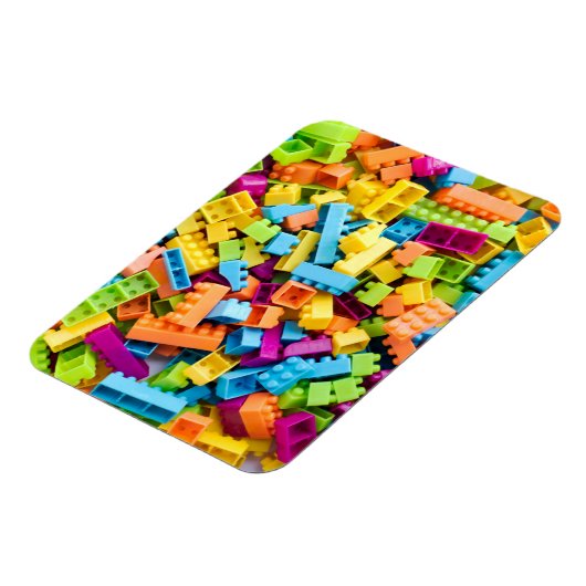 Neon Plastic bouwblokken Magneet (Linkerzijde)