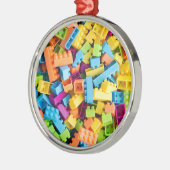 Neon Plastic bouwblokken Metalen Ornament (Links)