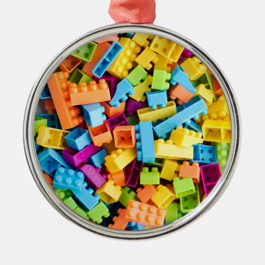 Neon Plastic bouwblokken Metalen Ornament (Voorkant)