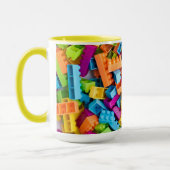 Neon Plastic bouwblokken Mok (Links)