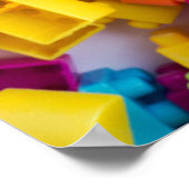 Neon Plastic bouwblokken Poster (Hoek)