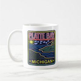 Neon Platte Bay Michigan Koffiemok