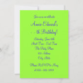 Neon Polka Dot Meisjes Elk Nummer Verjaardagsfeest Kaart (Achterkant)