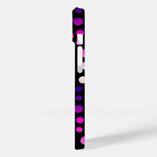 Neon Polka Dots met naam Case-Mate iPhone Case (Achterkant / Links)