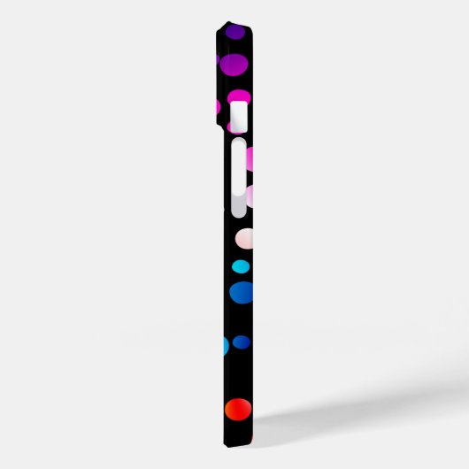 Neon Polka Dots met naam Case-Mate iPhone Case (Achterkant / Links)