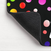 Neon Polka Dots met naam Muismat (Hoek)