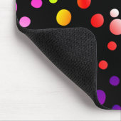 Neon Polka Dots met naam Muismat (Hoek)