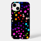 Neon Polka Dots on Black Case-Mate iPhone Case (Achterkant)