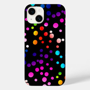 Neon Polka Dots on Black Case-Mate iPhone 14 Hoesje