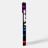 Neon Polka Dots on Black Case-Mate iPhone Case (Achterkant / Links)