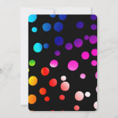 Neon Polka Dots voor 40e Verjaardagsfeestje Kaart (Achterkant)