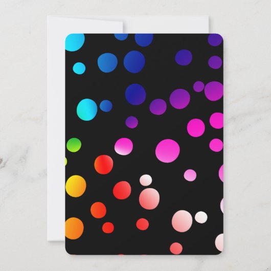 Neon Polka Dots voor 40e Verjaardagsfeestje Kaart (Achterkant)