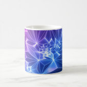 Neon Polygonaal: Roze Blauw 3D. Koffiemok (Center)