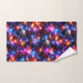 Neon Polygoon Abstract met Explosies Bad Handdoek (Handdoek)