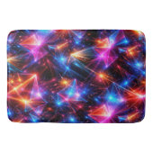 Neon Polygoon Abstract met Explosies Badmat (Voorkant)