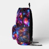 Neon Polygoon Abstract met Explosies Bedrukte Rugzak (Rechts)