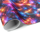 Neon Polygoon Abstract met Explosies Cadeaupapier (Rol Hoek)