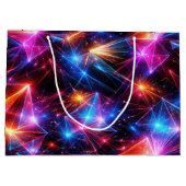 Neon Polygoon Abstract met Explosies Groot Cadeauzakje (Achterkant)