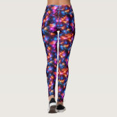 Neon Polygoon Abstract met Explosies Leggings (Achterkant)