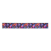 Neon Polygoon Abstract met Explosies Satijnen Lint (Voorkant)