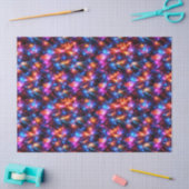 Neon Polygoon Abstract met Explosies Tissuepapier (Craft)
