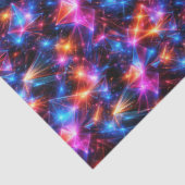 Neon Polygoon Abstract met Explosies Tissuepapier (Detail)