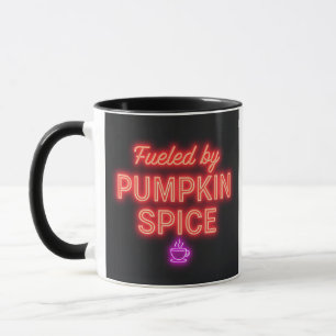 Neon Pompoen Kruidenmok – Retro Herfst Koffiekop Mok