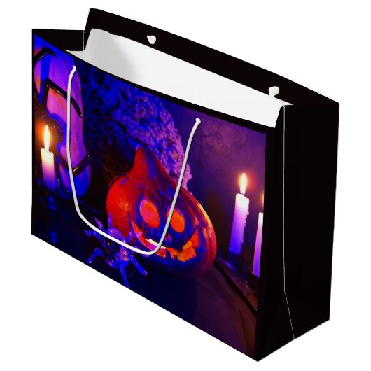 Neon pompoenen groot cadeauzakje (Voorkant Gekanteld)