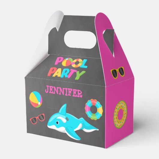 NEON POOL PARTY ORKA FLOAT BEDANKDOOSJES (Voorkant Zijde)