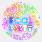 Neon Pool Party Stickers (Voorkant)