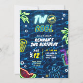 Neon Pool Zomer Twee Koel 2e Verjaardag Kaart (Voorkant)