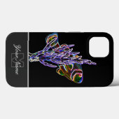 Neon-Pop-Art aquarium clownfish met Monogram! Case-Mate iPhone Case (Achterkant (horizontaal))