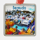 Neon Pop Art Bermuda Metalen Ornament (Voorkant)