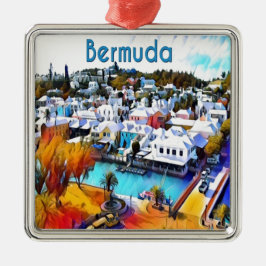 Neon Pop Art Bermuda Metalen Ornament