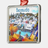 Neon Pop Art Bermuda Metalen Ornament (Links)