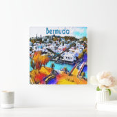 Neon Pop Art Bermuda wandklok (Huis)