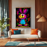 Neon Pop Art Bunny: speels en levendig Hangend Wandkleed<br><div class="desc">Spring in een wereld van kleur en creativiteit met deze speelse neonkunstillustratie van een vrolijke pop. Met gedurfde neon slagen, een levendig palet en een grillige expressie belichaamt dit kunstwerk de leuke en dynamische energie van hedendaagse pop art. Perfect voor fans van eigenzinnige dierlijke design, gedurfde statement decor, en degenen...</div>