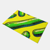 Neon Pop Art Courgettepatroon Deurmat (Schuin)