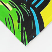 Neon Pop Art Courgettepatroon Fleece Deken (Hoek)